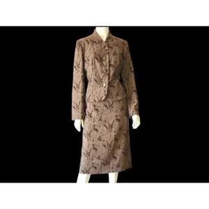 VINTAGE 70s / 80s x 40s Wool Suit Dress Set M